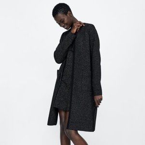 Zara Metallic Thread Long Cardigan